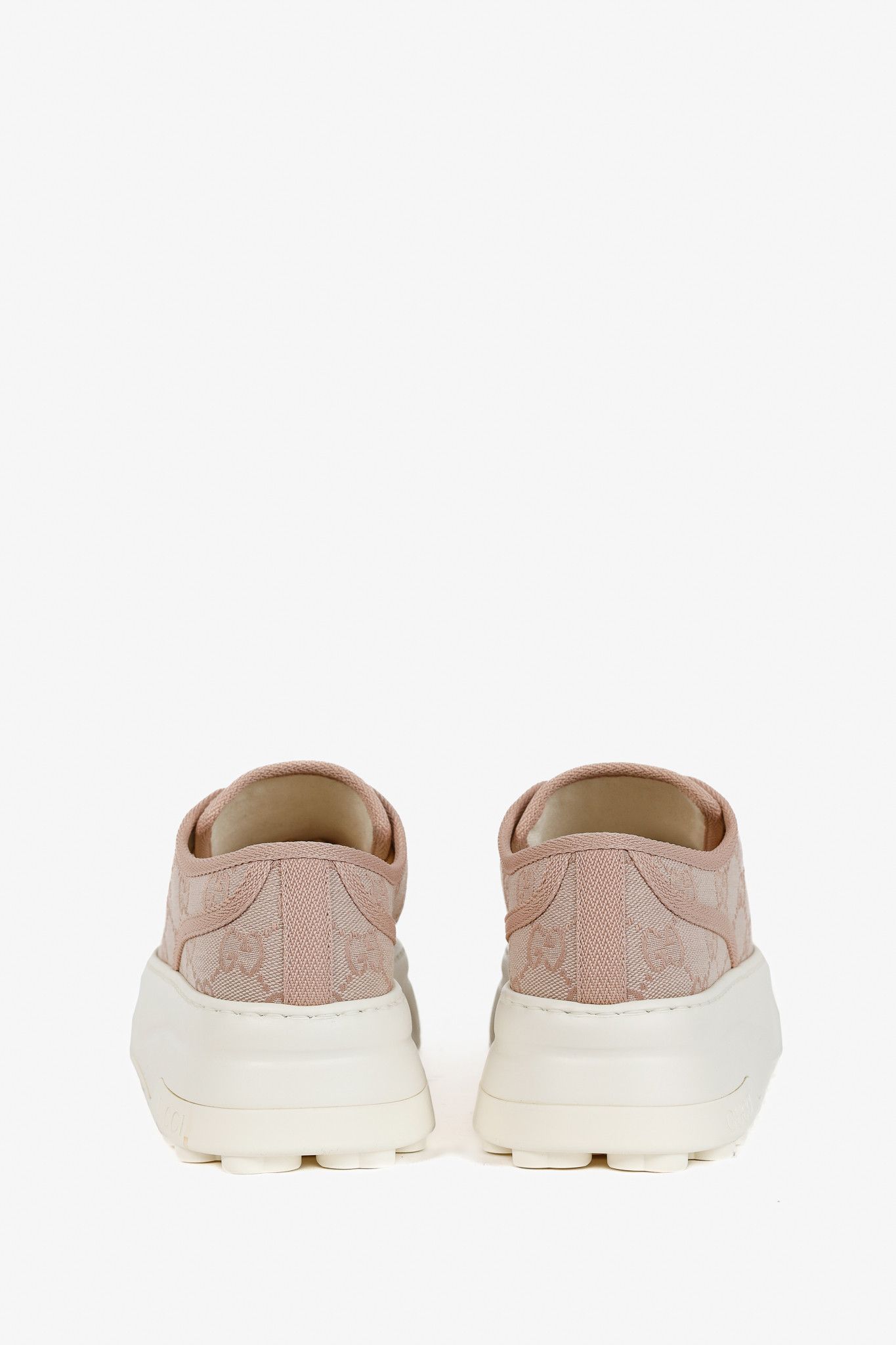 Gucci Gucci Pink New Canvas GG Monogram Platform Sneakers Size US 7 / IT 37 - 3 Thumbnail