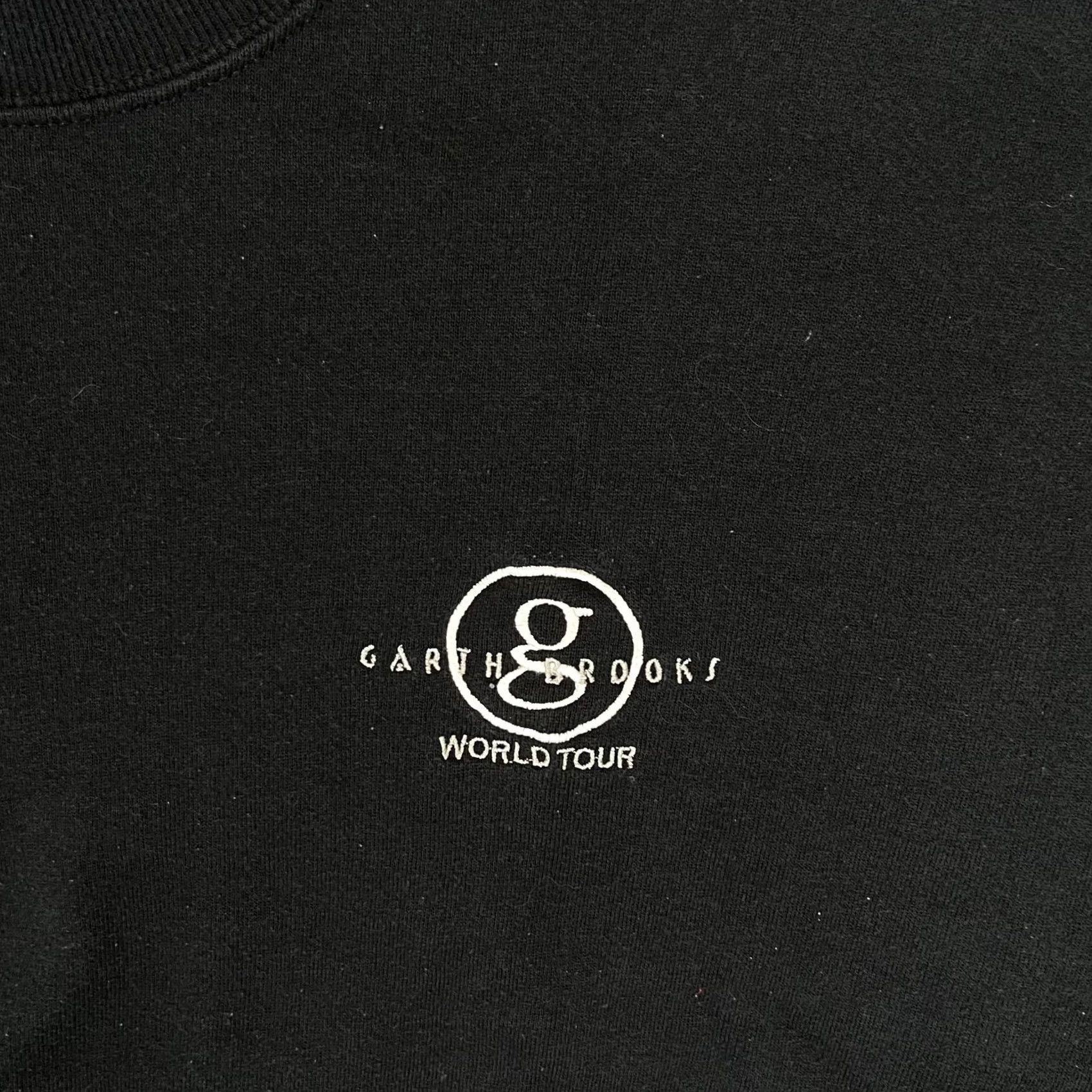 Jerzees VINTAGE Garth Brooks Sweatshirt Mens XL Black Jerzees World Tour Fleece Size US XL / EU 56 / 4 - 2 Thumbnail