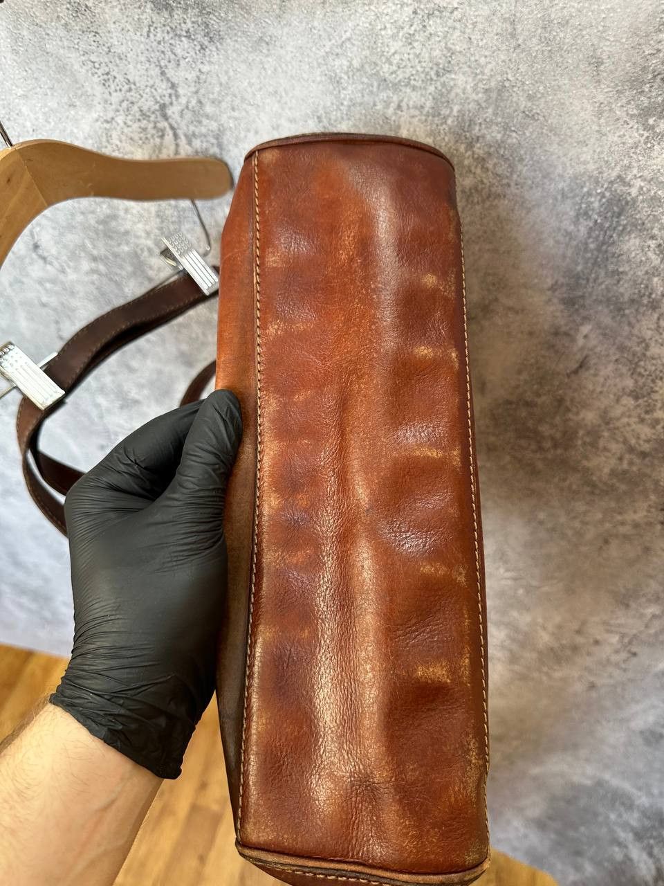 Genuine Leather The Bridge Vintage Cognac Leather Shoulder Bag – Italian Size ONE SIZE - 12 Thumbnail