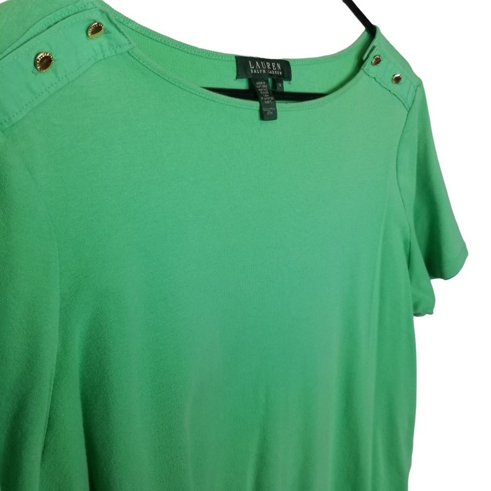 Lauren Ralph Lauren Lauren Ralph Lauren Kelly Green Top Plus Size 1X Stretch Size XL / US 12-14 / IT 48-50 - 6 Thumbnail