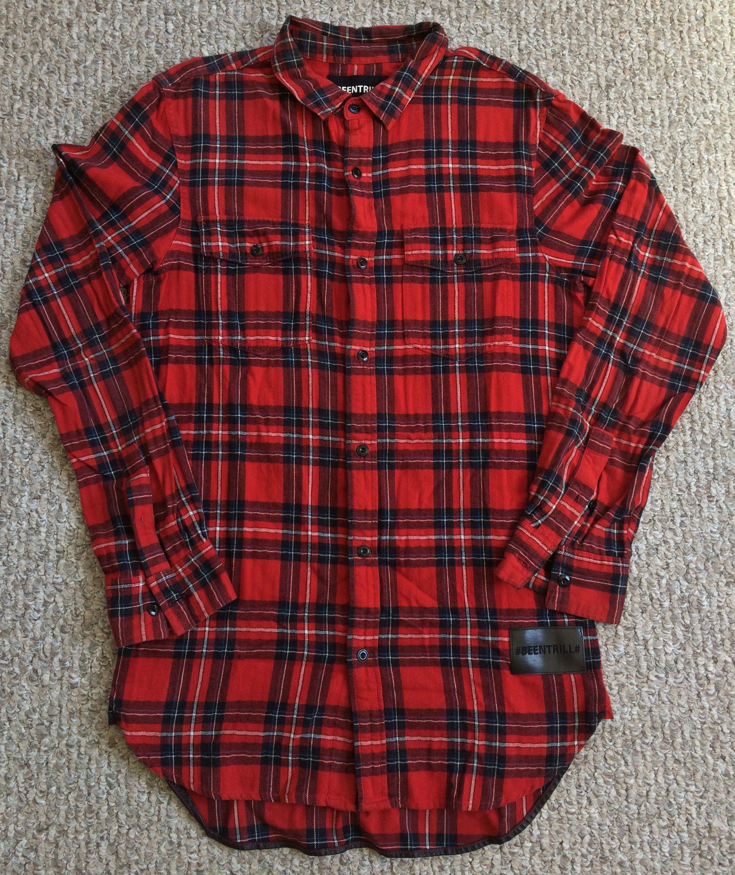 Been Trill OG Been Trill Reconstructed Long Logo Flannel Size US M / EU 48-50 / 2 - 5 Thumbnail