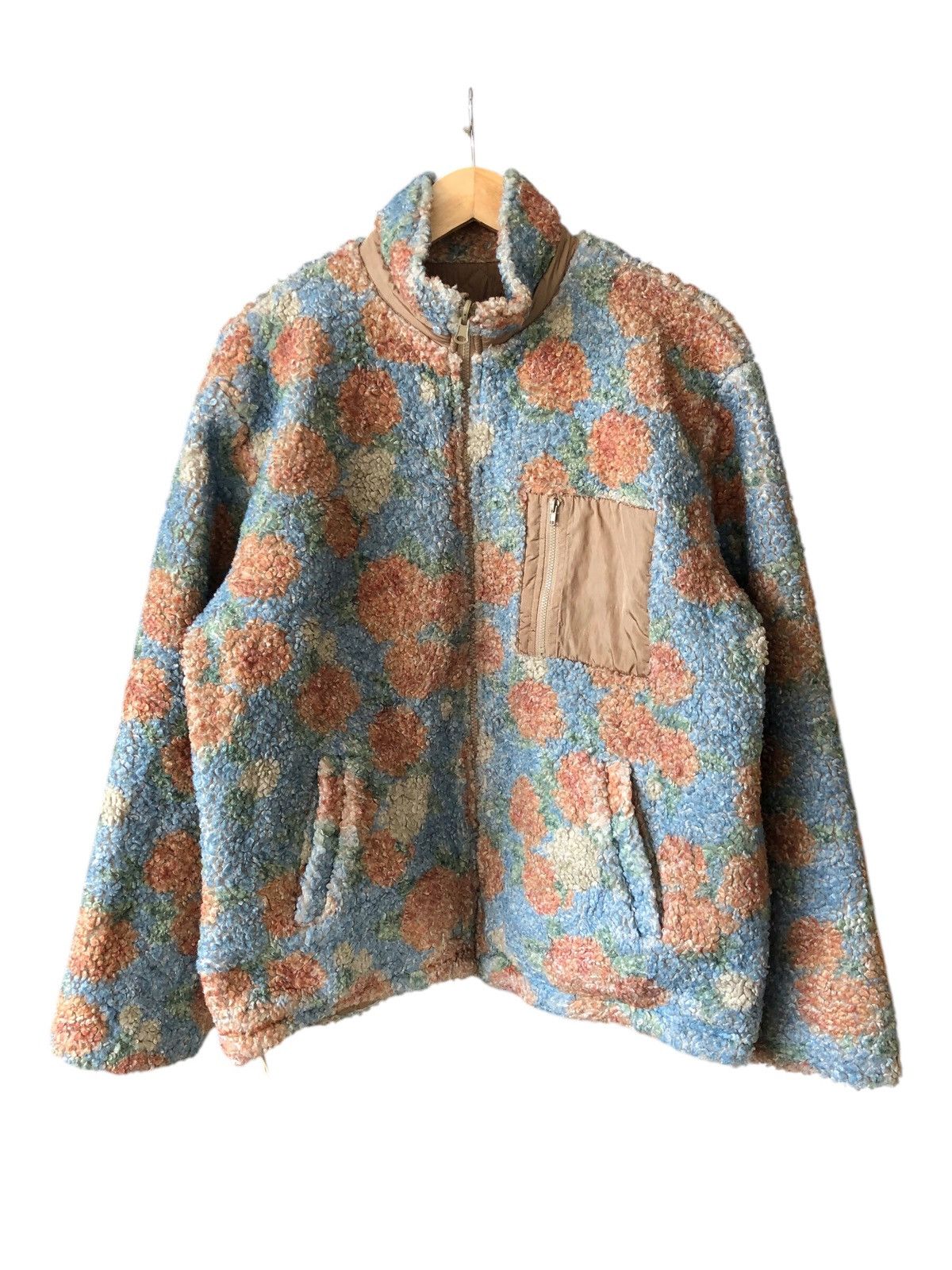 Japanese Brand Jouetie Printed Fleece Reversible Jacket Like Denim Tears Size US M / EU 48-50 / 2 - 1 Thumbnail