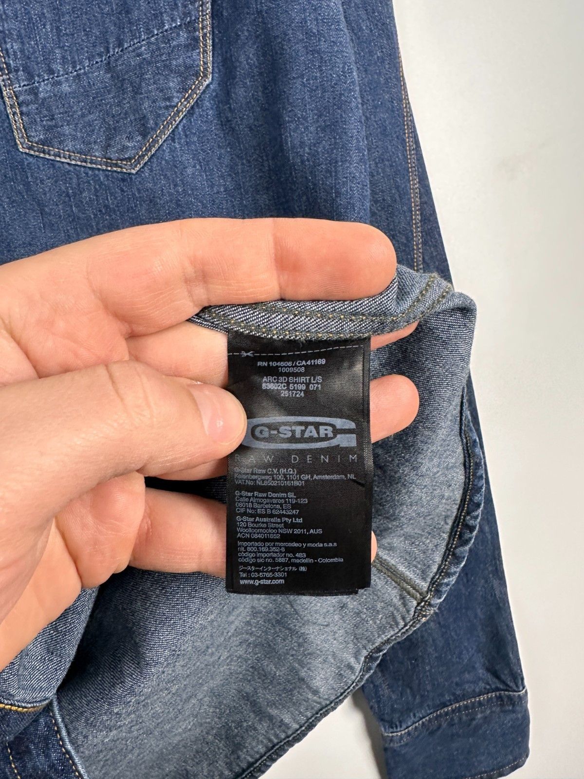G-Star G-Star Raw Arc 3D Western Denim Shirt Long Sleeve Size M Size US M / EU 48-50 / 2 - 5 Thumbnail