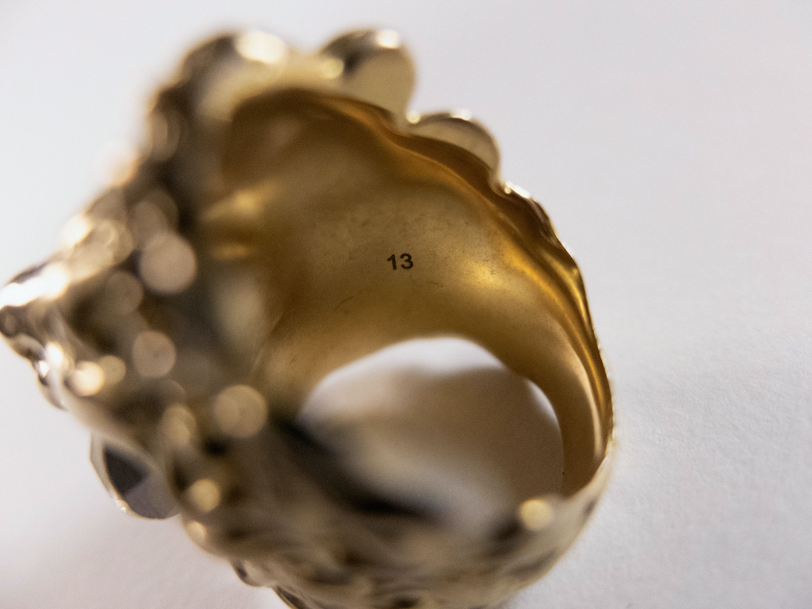 Gucci GUCCI gold tone lion head figure metal ring Size 13 / 6.5 Size ONE SIZE - 7 Thumbnail