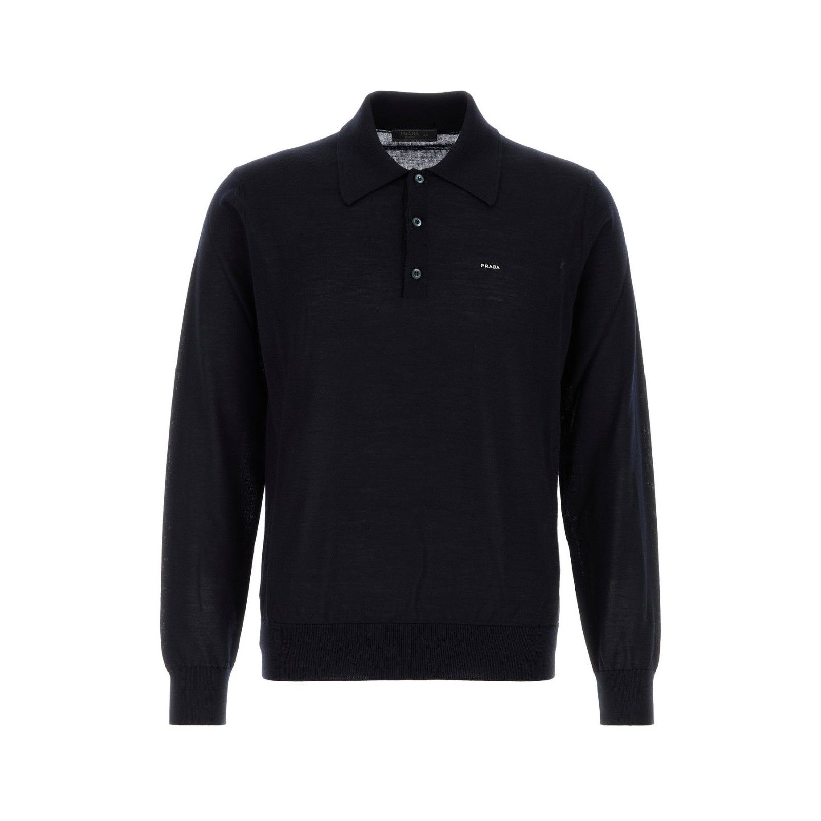 Prada PRADA Midnight Blue Wool Polo Shirt New & Authentic (Men's s Size US M / EU 48-50 / 2 - 1 Thumbnail