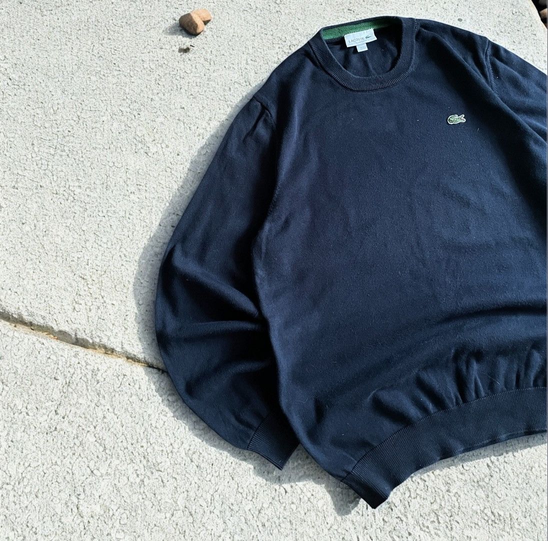 Lacoste × Vintage Mens Vintage Lacoste Blue Casual Sweater luxury knitwear y2k Size US L / EU 52-54 / 3 - 2 Thumbnail