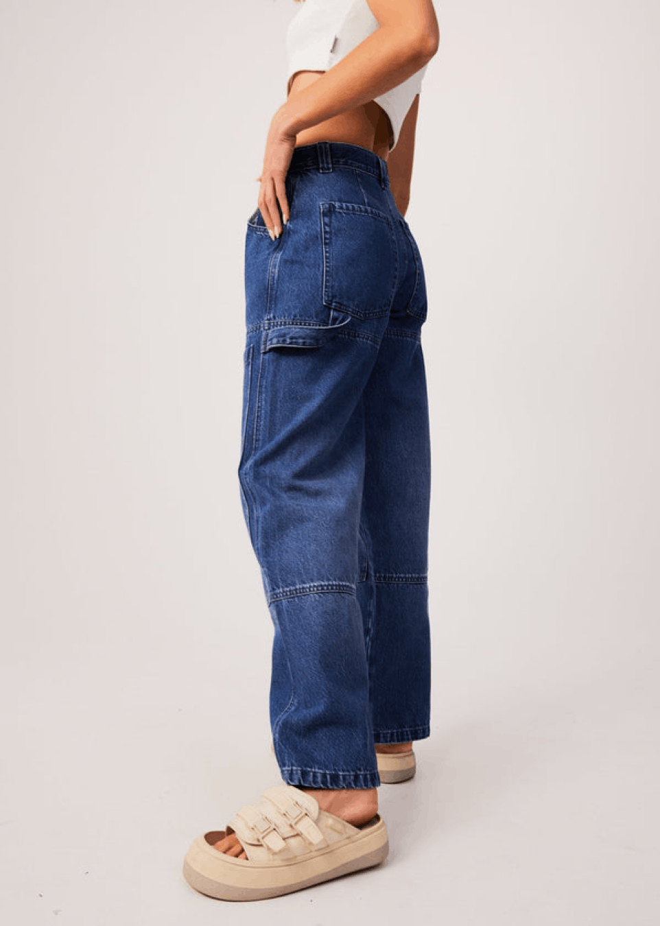 Afends BNWT Afends - Moss - Hemp Denim Double Knee Carpenter Pants Size 24" / US 00 / IT 34 - 3 Thumbnail