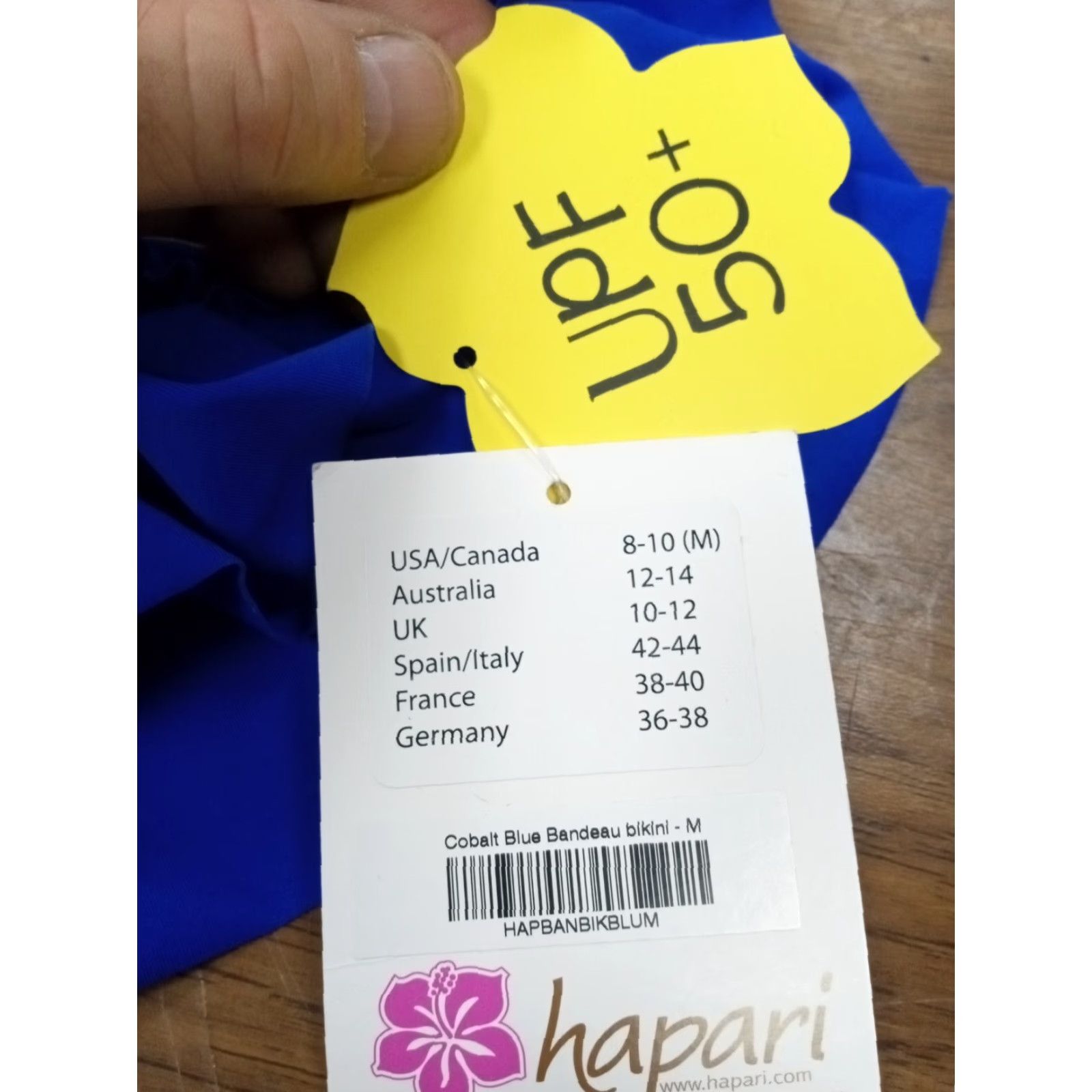 Vintage hapari swimwear Bikini Top Blue 8-10 M new with tags Bikini Top Womens M Blue Hapari Swimwear Top 8-10 M New with Tags Size M / US 6-8 / IT 42-44 - 3 Thumbnail