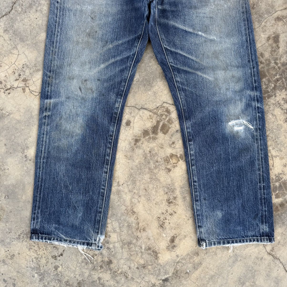 Japanese Brand VINTAGE JAPANESE SELVEGE FADED JEAN DENIM PANTS Size US 34 / EU 50 - 3 Thumbnail