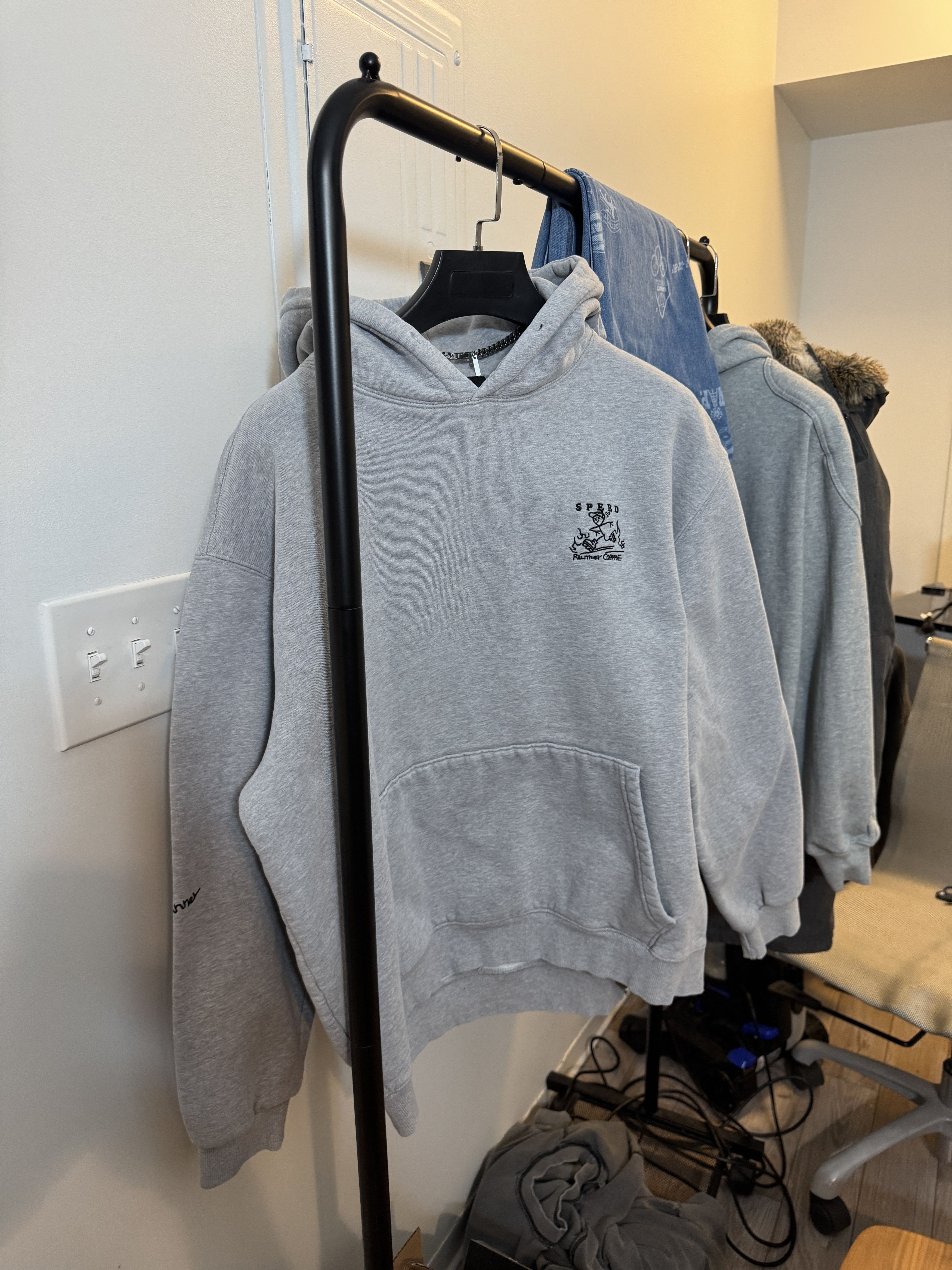 Vintage Dense Grey Hoodie Size US L / EU 52-54 / 3 - 1 Thumbnail