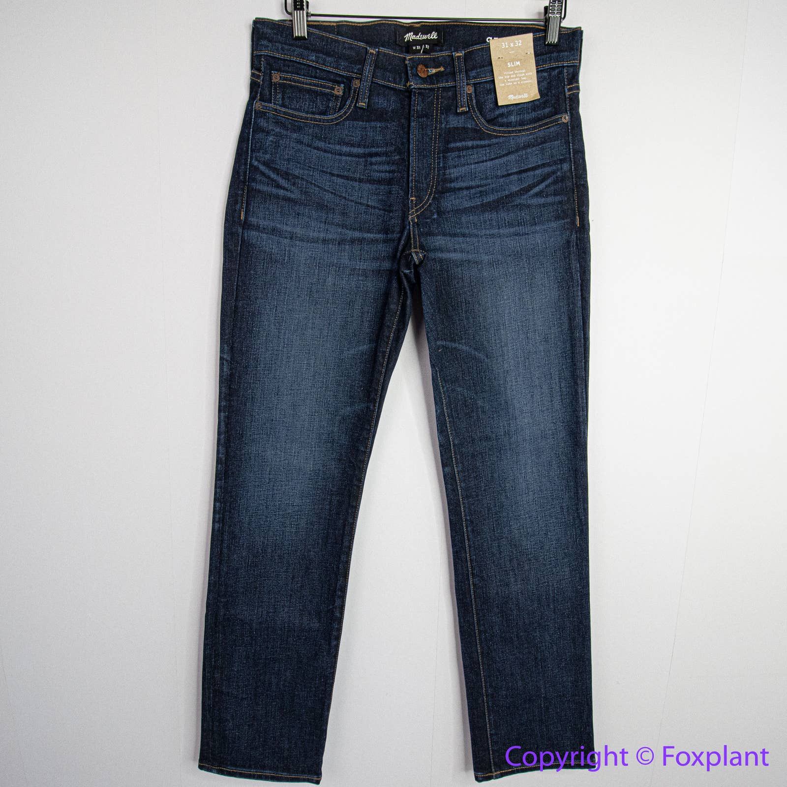 image of New Madewell Men's Slim Jeans, Size 3132, Style L4373 in Blue