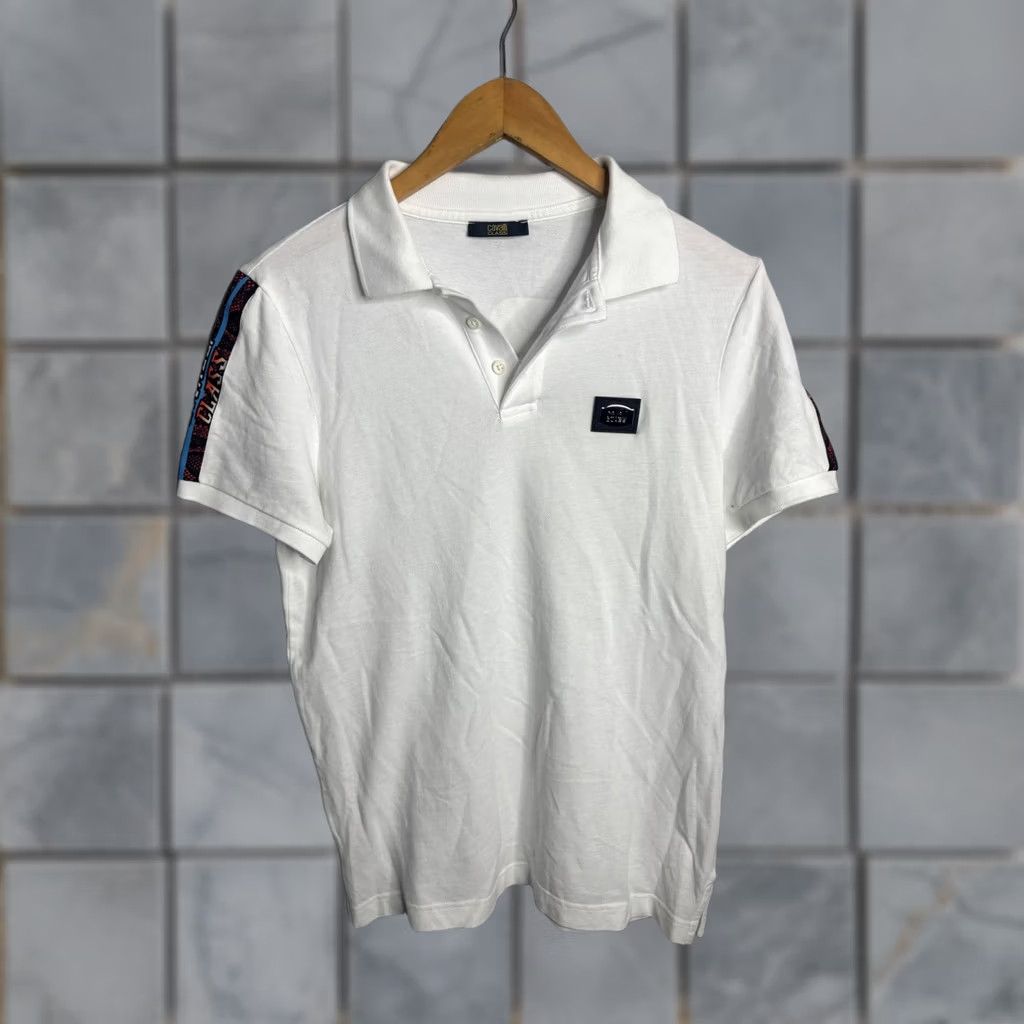 Cavalli Class Cavalli Class Polo Shirt Mens M White Graphic Print Logo Snakeskin Cavalli Class Size US M / EU 48-50 / 2 - 1 Thumbnail