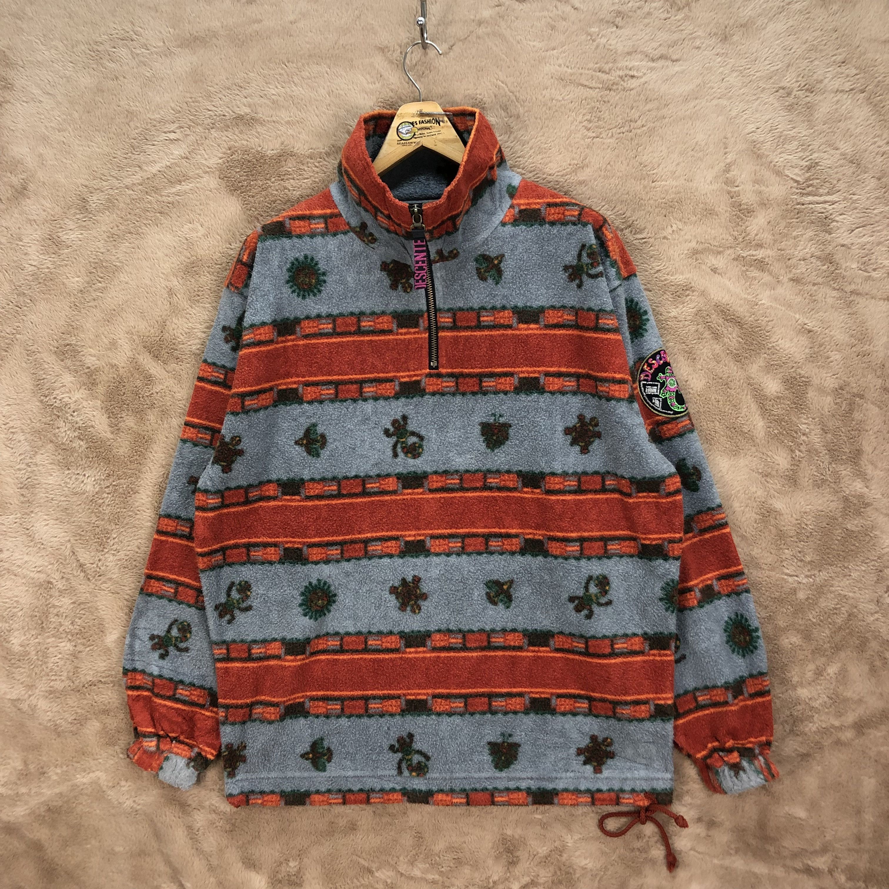 Descente DESCENTE Animal Logo Quater Zip Printed Fleece #5355-185 Size US L / EU 52-54 / 3 - 1 Thumbnail