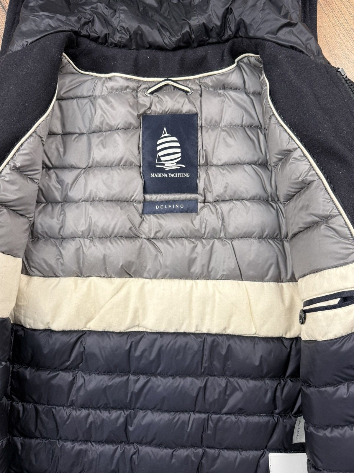 Other Marina Yachting Delfino Down Coat 50 – Hooded Wool & Puffer Size US M / EU 48-50 / 2 - 5 Thumbnail