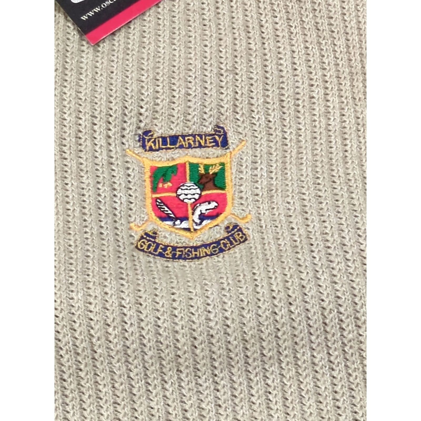 Oscar Jacobson Oscar Jacobson Windproof Sweater Vest Golf NWT Men XL V-Neck Beige with Embroidered Logo Size US XL / EU 56 / 4 - 2 Thumbnail