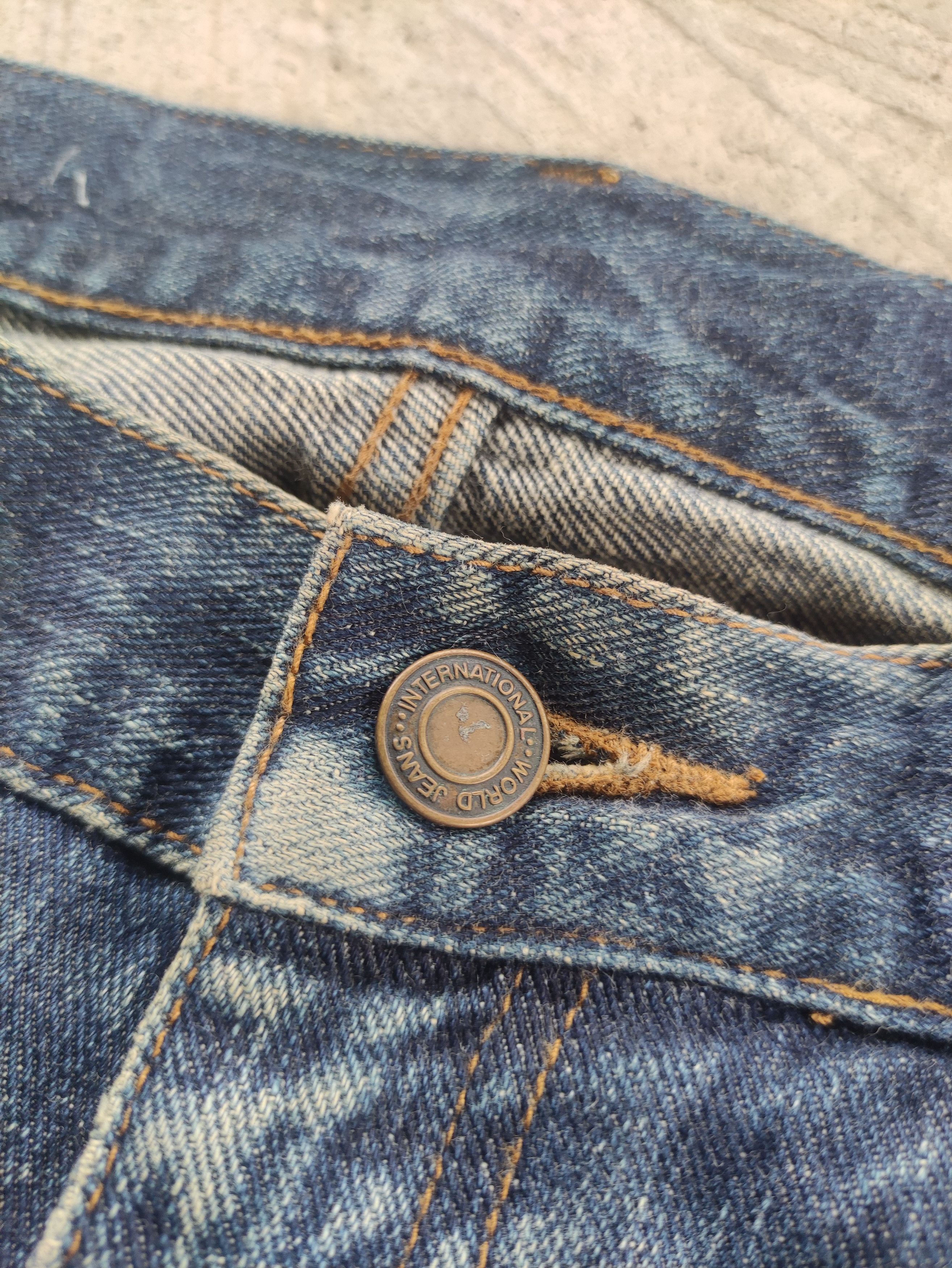 Japanese Brand Vintage Top Valu Jean Distressed Faded Denim Pants Size US 35 - 5 Thumbnail