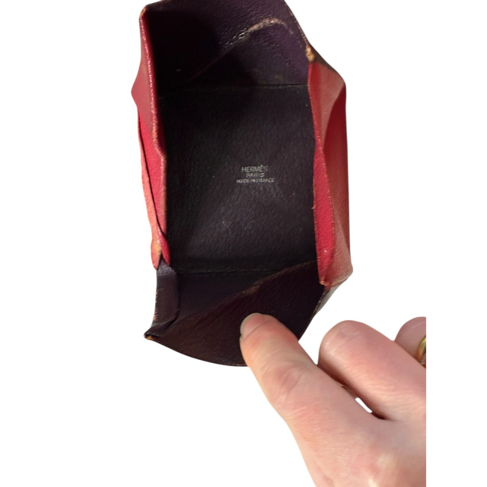 Hermes Hermes Zulu coin purse pouch purple and pink well loved Size ONE SIZE - 5 Thumbnail