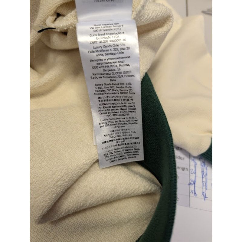 Gucci o1rshd1 Cardigan Medium Felted Cotton Jersey Natural / Mix Size US XXL / EU 58 / 5 - 20 Thumbnail