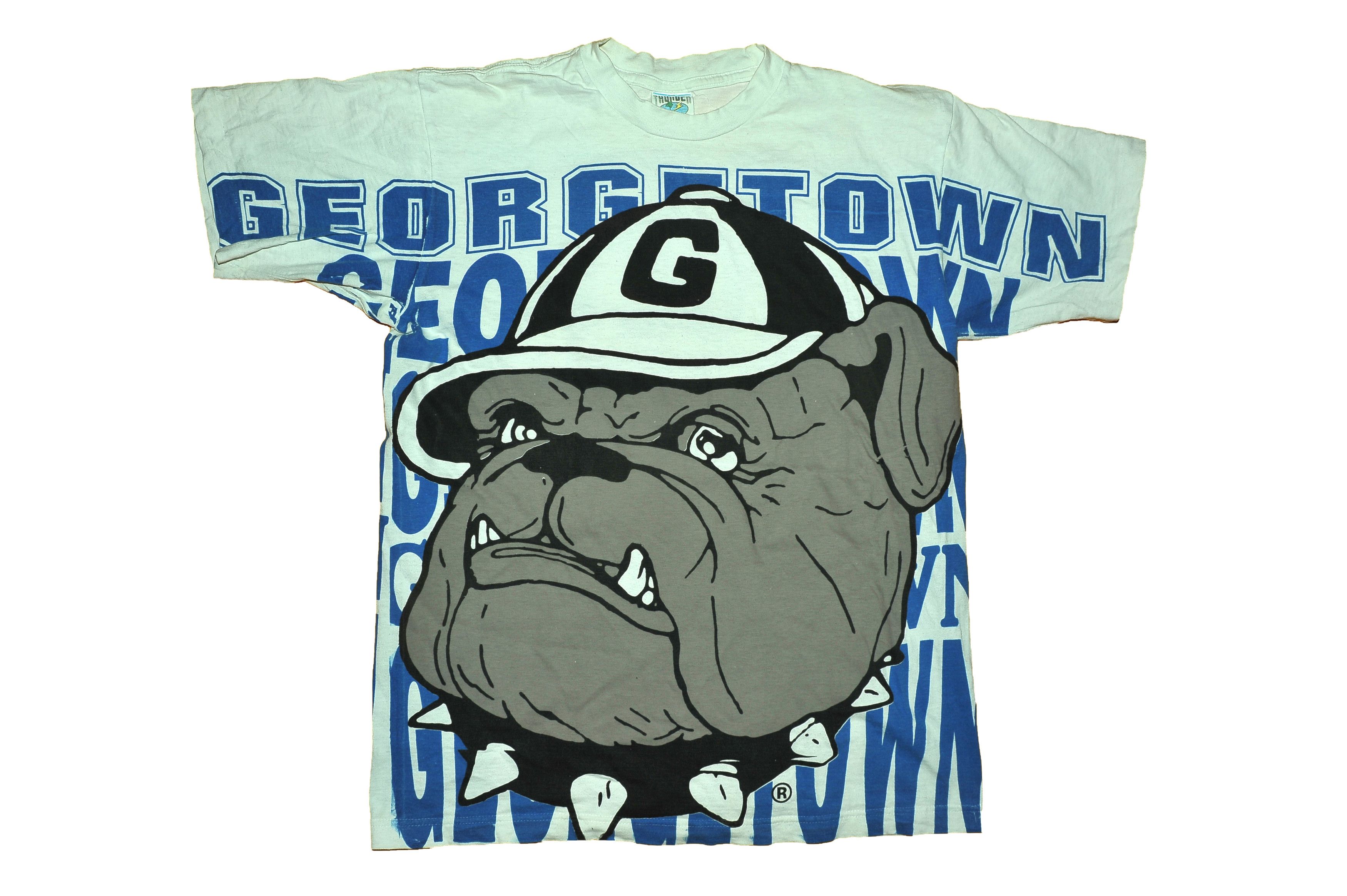 Vintage Vintage 90s George Town Hoyas All Over Print T-shirt Size US M / EU 48-50 / 2 - 1 Thumbnail