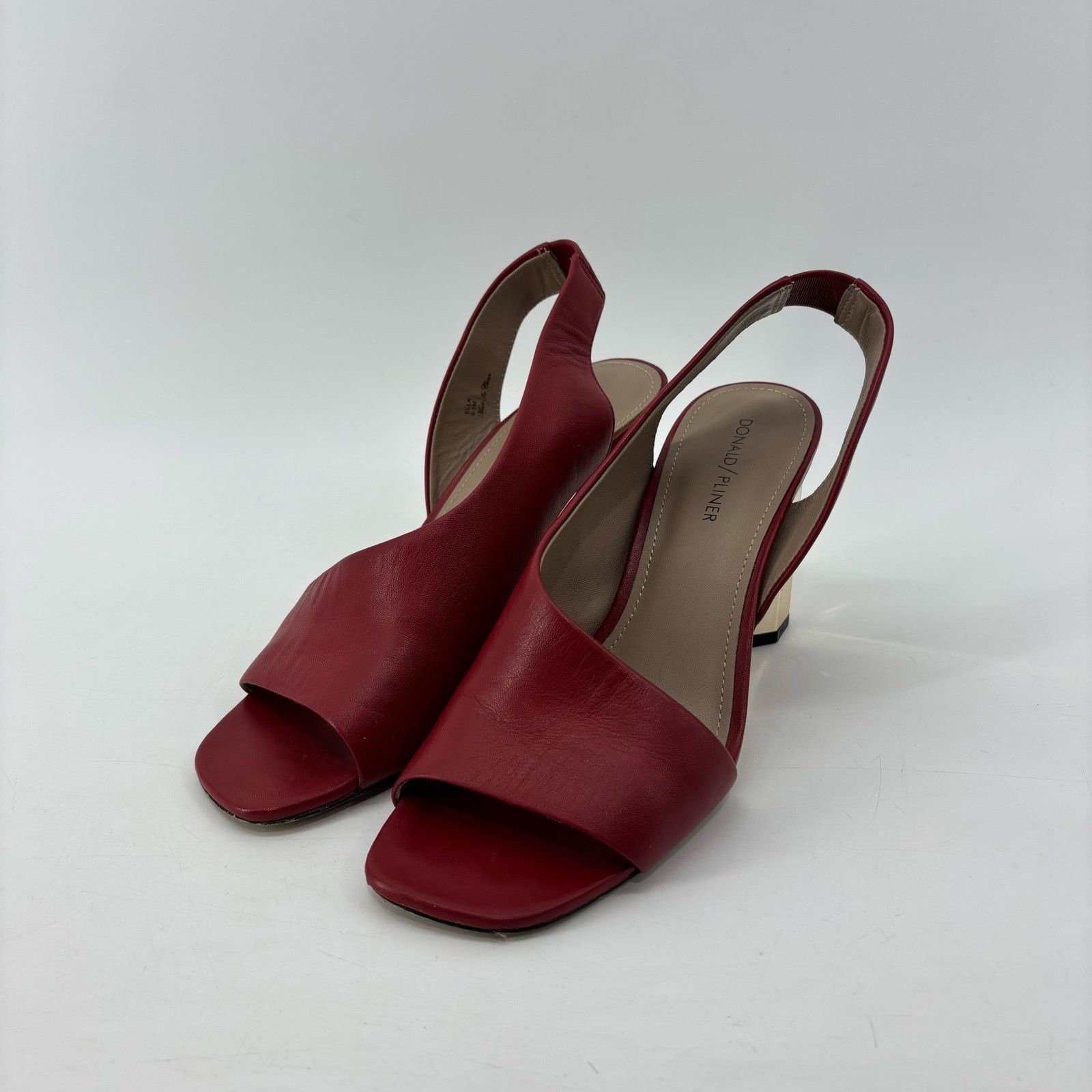 Donald Pliner Donald Pliner Womens Size 9.5 Red Open Toe Pumps Slingback Size US 9.5 / IT 39.5 - 10 Thumbnail