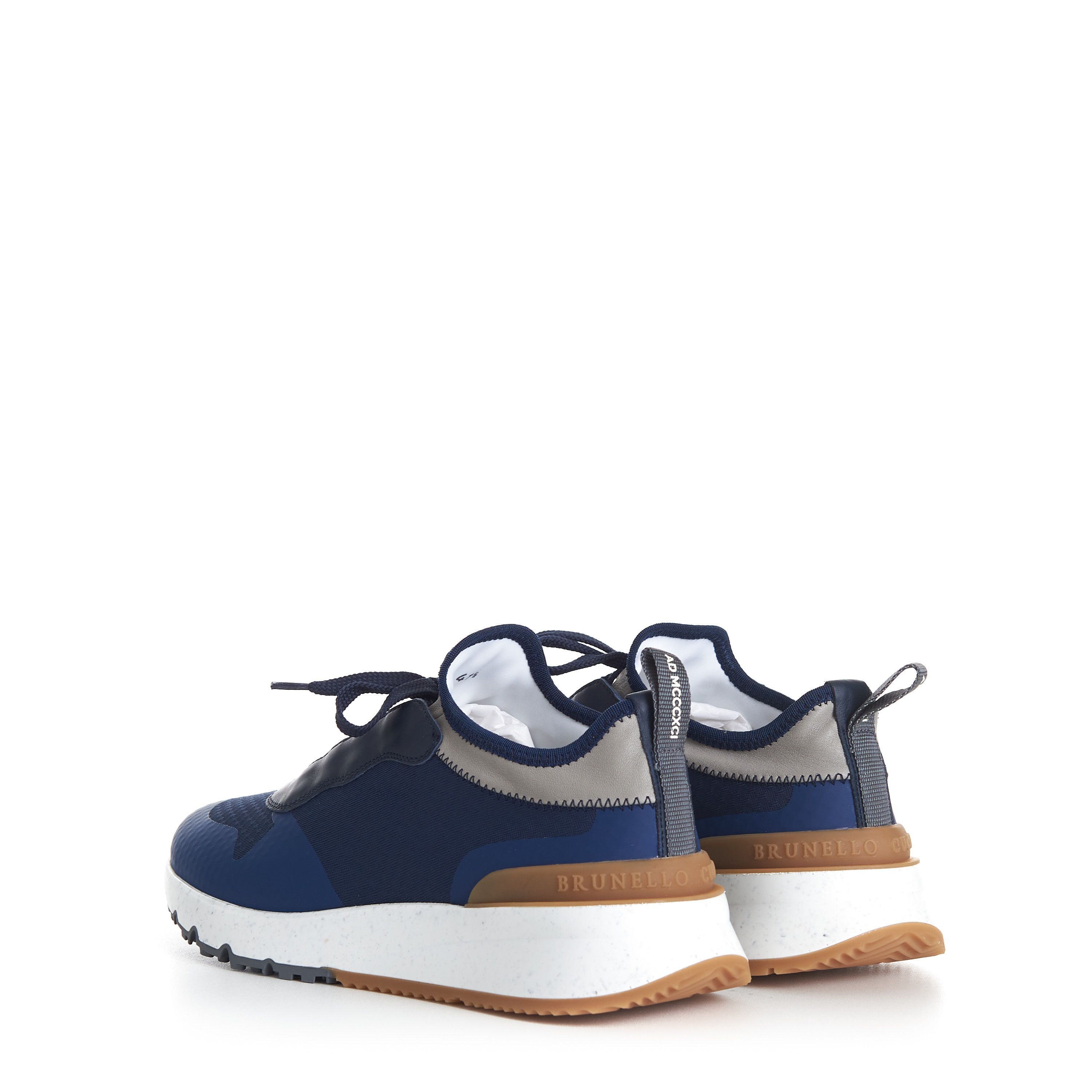 Brunello Cucinelli Navy Blue Low Top Runners Sneakers - Size 8,5 Size US 8.5 / EU 41-42 - 6 Thumbnail