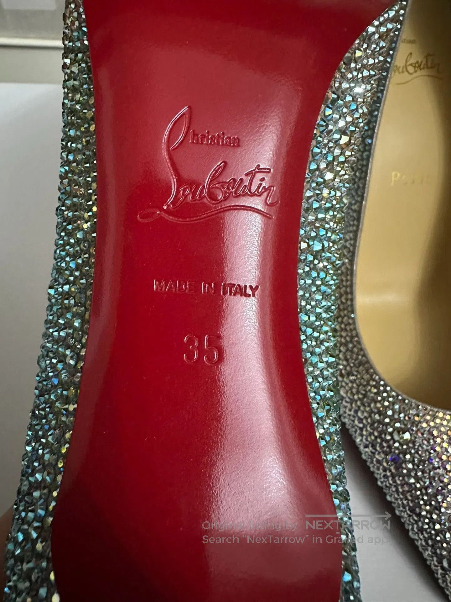 Christian Louboutin Christian Louboutin Mermaid Gradient Crystal Heels. Size US 4 / IT 34 - 7 Thumbnail