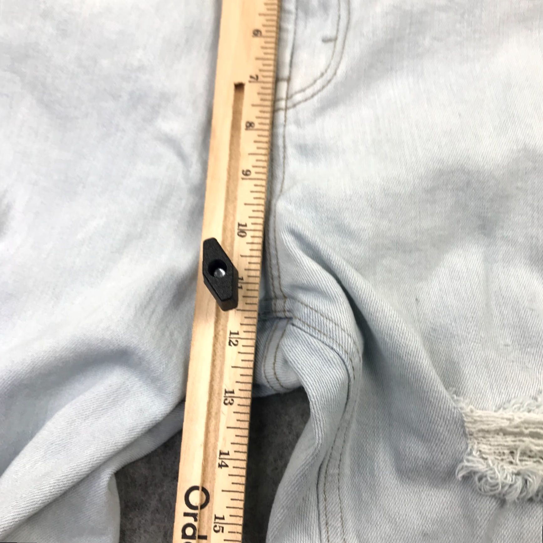 Vintage Wild Fable Jeans Womens Size 8 Light Wash Blue Destroyed Distressed High Rise Stretch Size 30" / US 8 / IT 44 - 5 Thumbnail