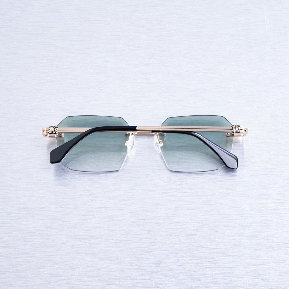 Palm Angels PALM ANGELS QUARTZ GOLD GREEN GRADIENT SUNGLASSES Size ONE SIZE - 8 Thumbnail