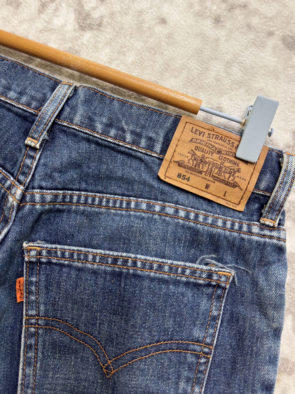 Levi's Vintage Levi’s 854 Orange Tab High Waist Mom Fit Denim Jeans Size US 28 / EU 44 - 14 Thumbnail