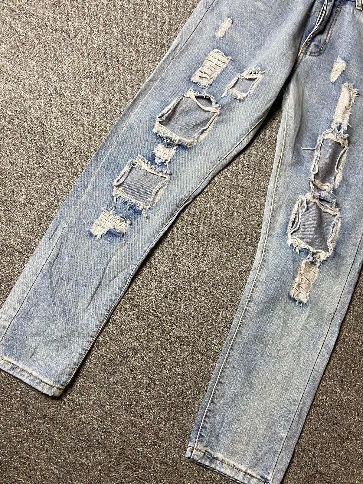Japanese Brand × Jean × Vintage Japanese Brand Distressed Denim Jeans with Patches (128) Size US 27 - 5 Thumbnail