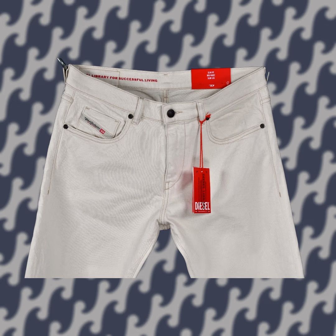 Diesel DIESEL Jeans Main Selling Point D-STRUKT 2019 Slim Fit W33/L30 Men's Jeans Size 33 Cream Cotton 99% Elastane 1% Vintage: No Mens Size US 33 - 1 Thumbnail