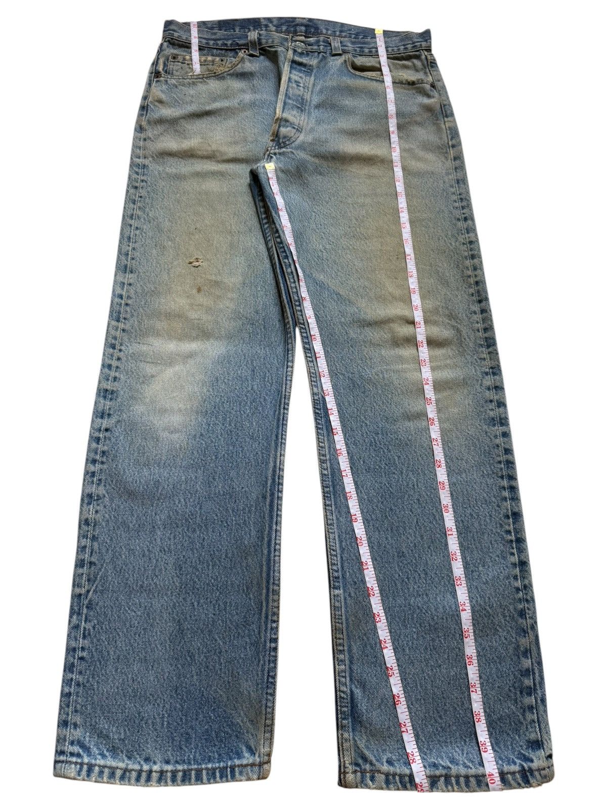 Levi's Vintage 80s Levis 501 Mud Wash Distressed Jeans Size US 32 / EU 48 - 7 Thumbnail