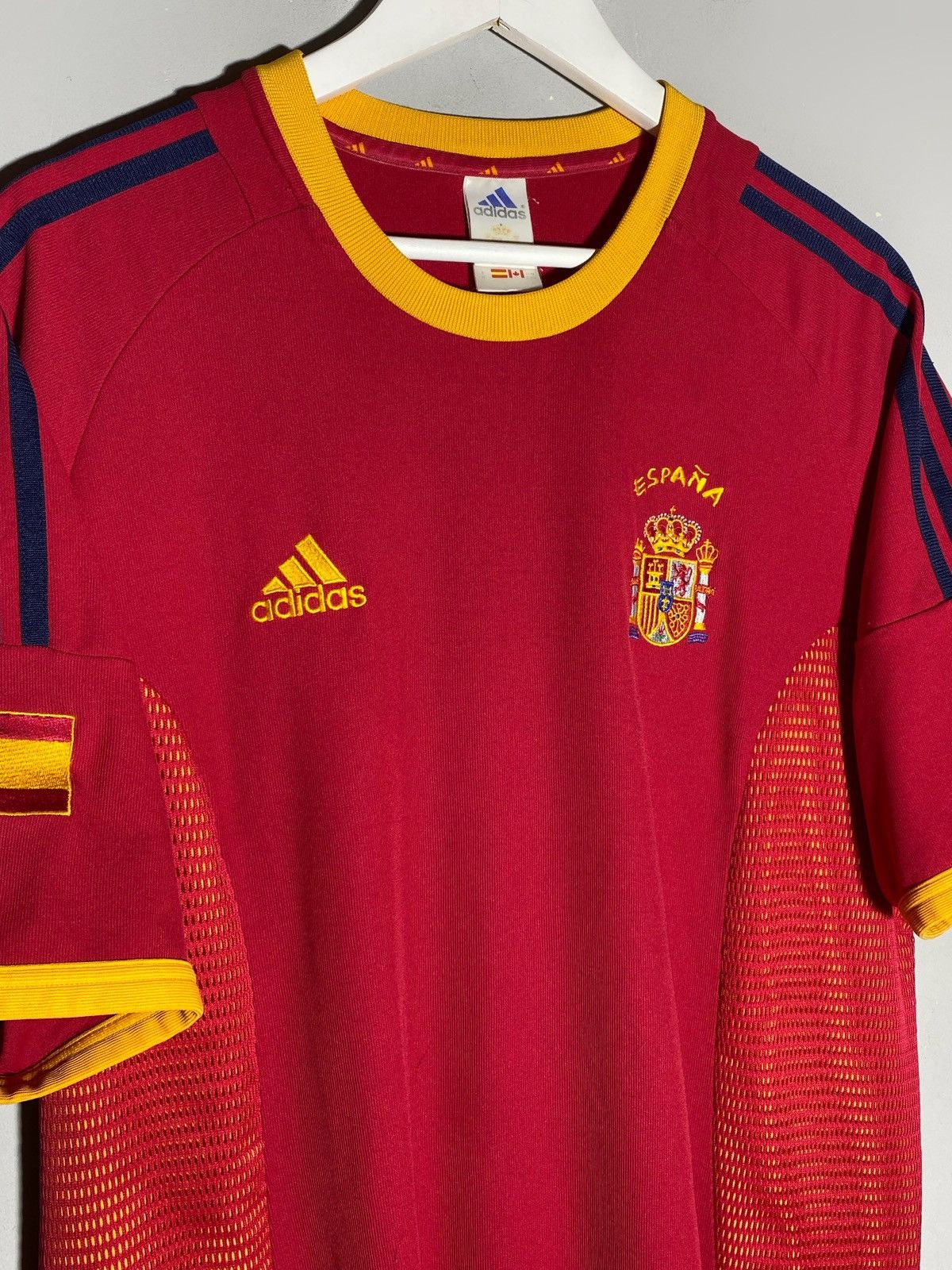 Adidas Adidas Spain National Team 2002 Fifa World Cup Soccer Jersey Size US XL / EU 56 / 4 - 3 Thumbnail