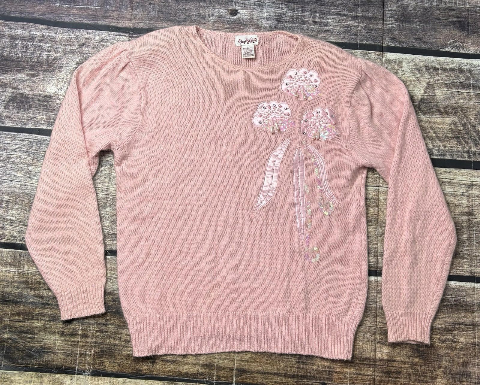 Other VTG Shopely Knits Sweater Women's L Silk Angora Blend Beaded Size L / US 10 / IT 46 - 1 Thumbnail