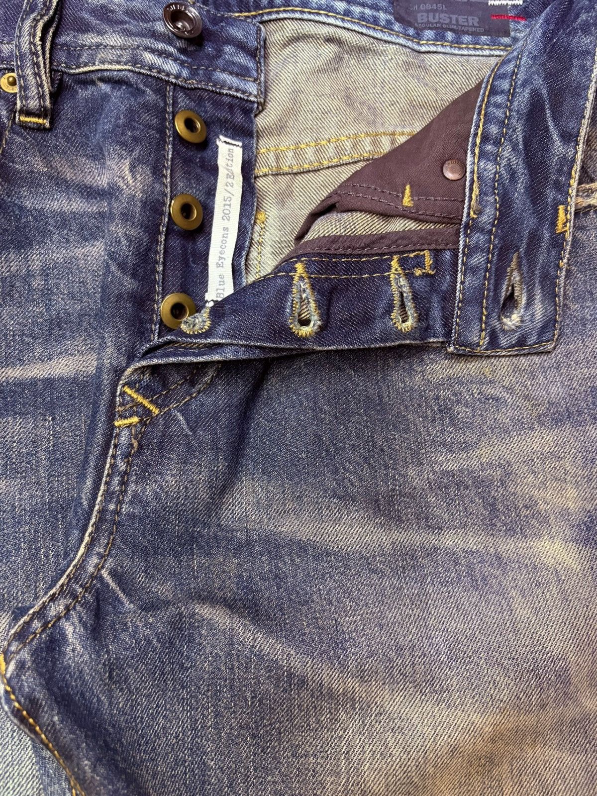 Diesel Vintage Diesel Buster Button Fly Mud Wash Distressed Jeans Size US 29 - 3 Thumbnail