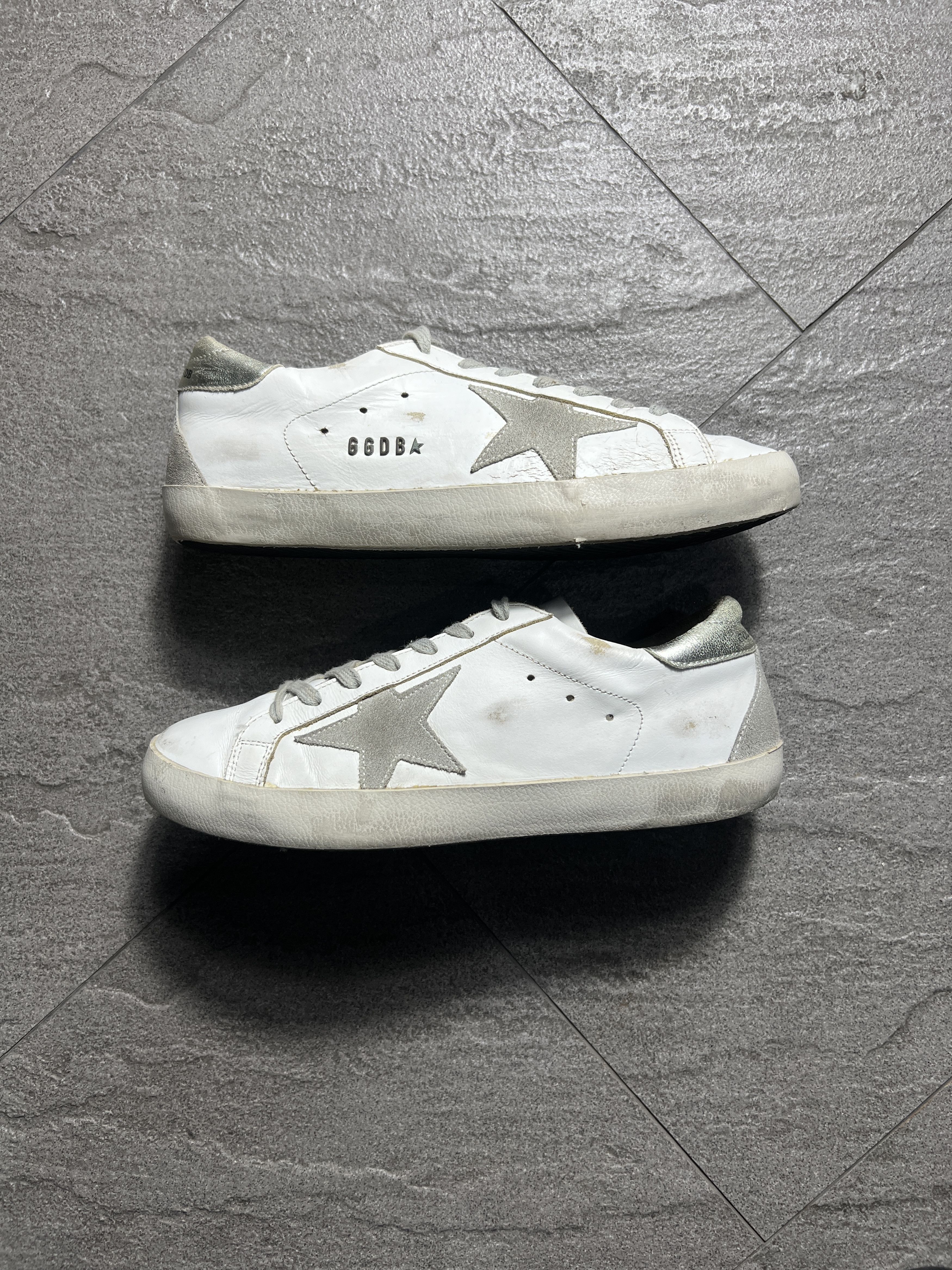 Golden Goose Golden Goose Superstar Suede Star Silver Heel EU40 Size US 7 / EU 40 - 1 Thumbnail