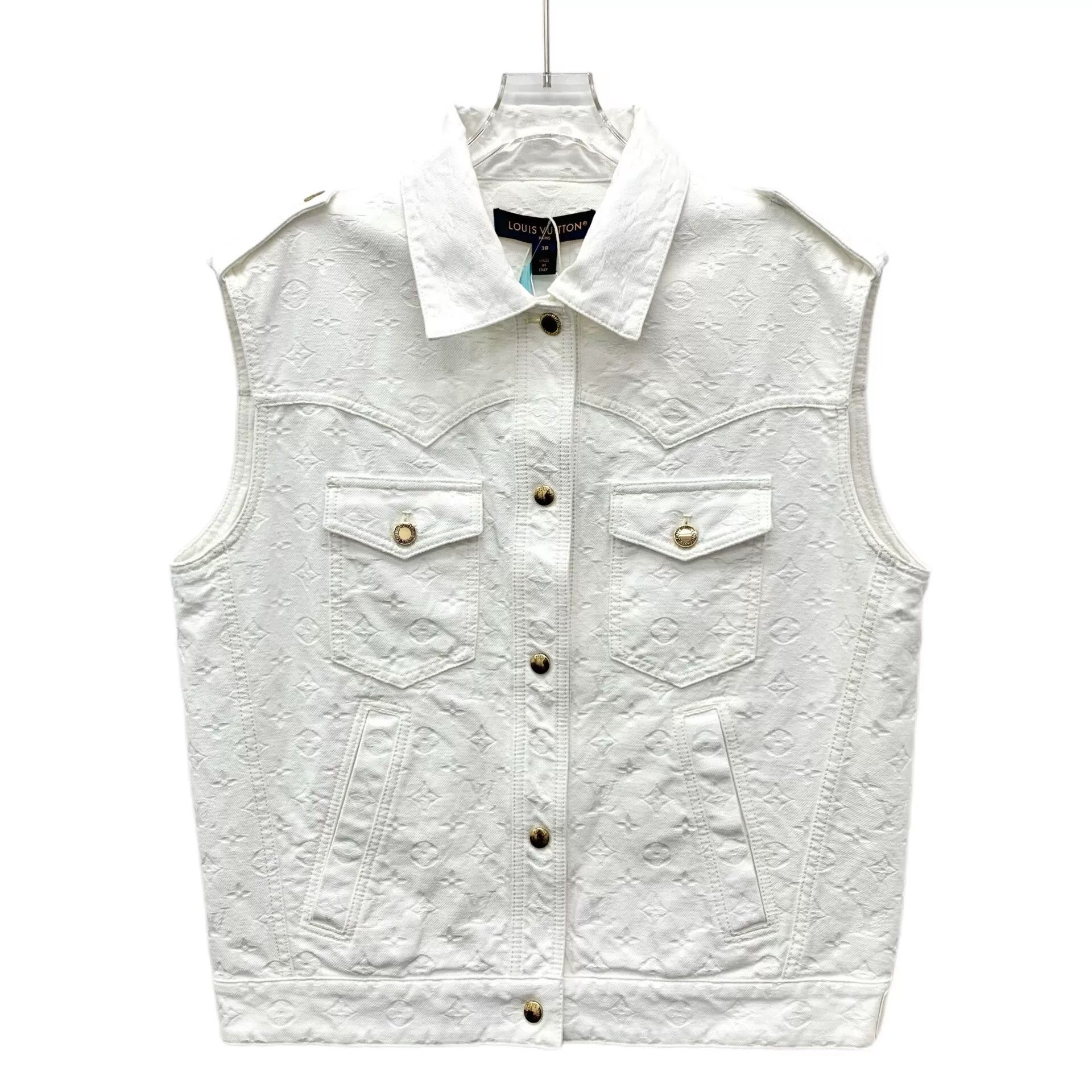 Louis Vuitton Louis Vuitton White Vest S Women Size S / US 4 / IT 40 - 1 Thumbnail