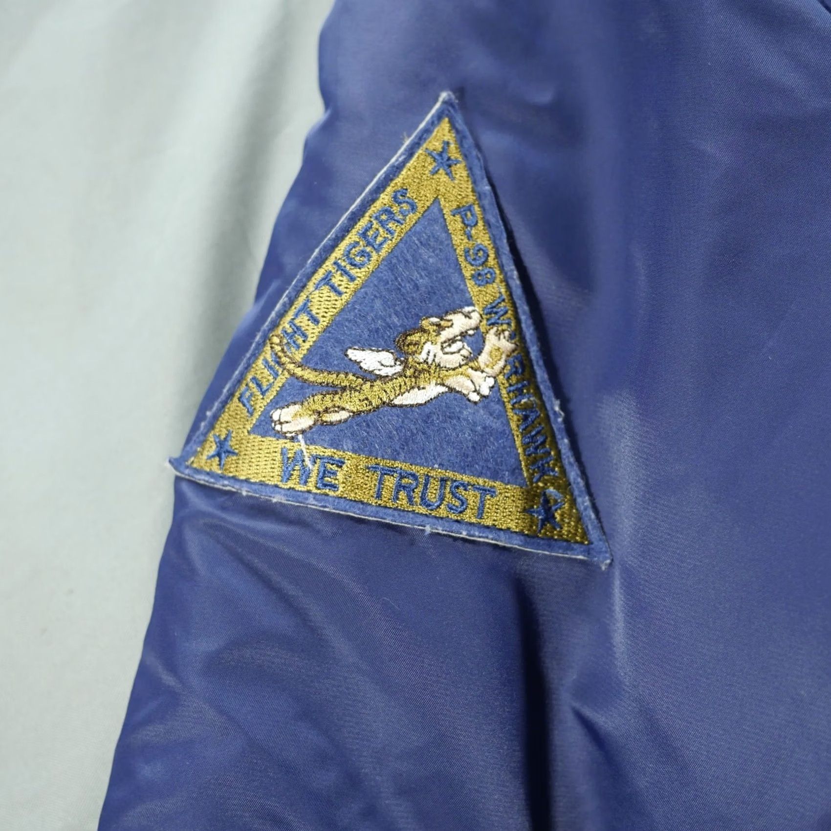 Vintage VINTAGE Flight Tigers Jacket Mens M Blue P-98 Warhawk Bomber 90s Embroidered Jacket Size US M / EU 48-50 / 2 - 6 Thumbnail