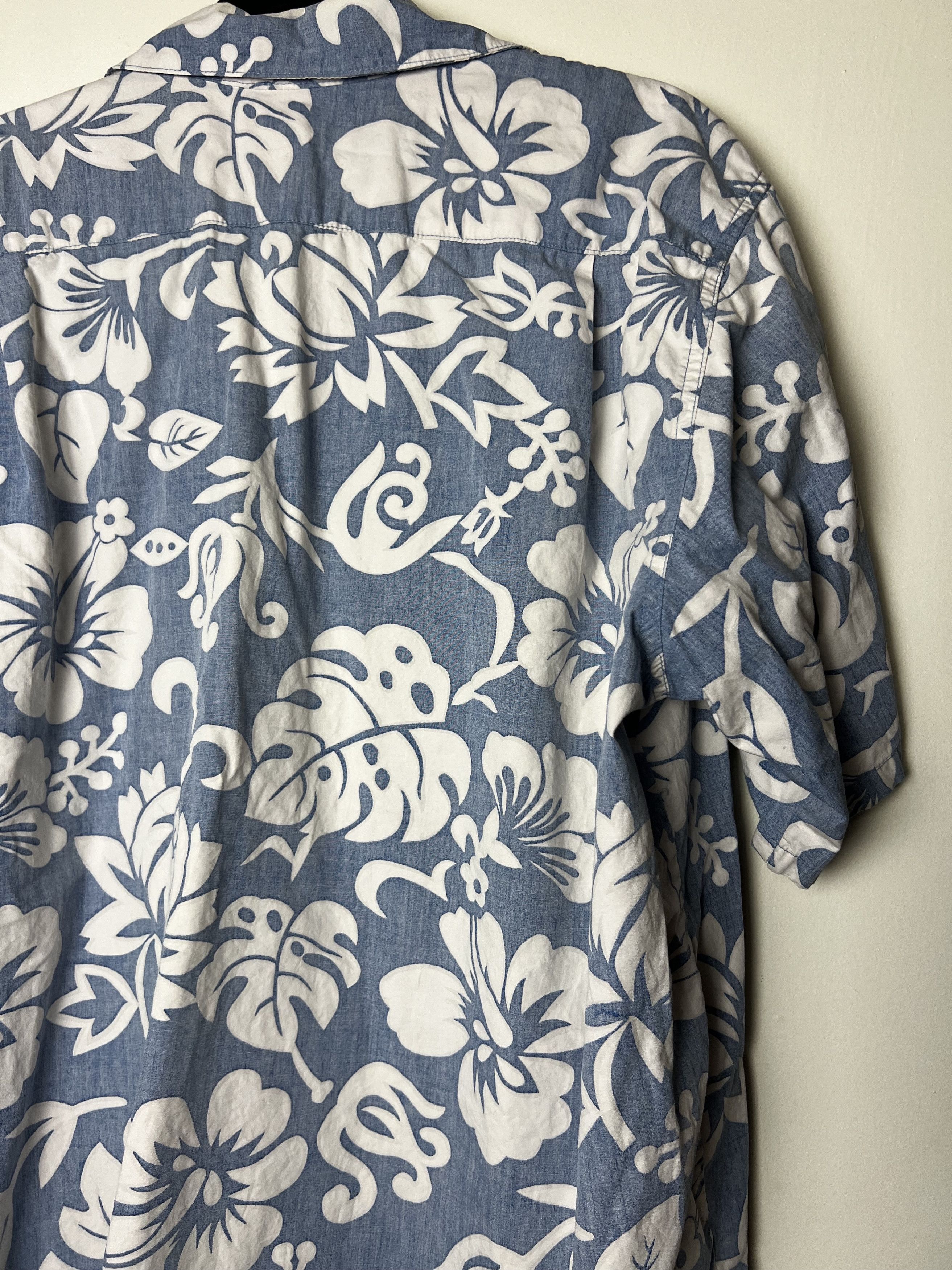 Vintage Vntg 80s Hawaiian Shirt: Barefoot in Paradise Aloha Print Size US L / EU 52-54 / 3 - 8 Thumbnail