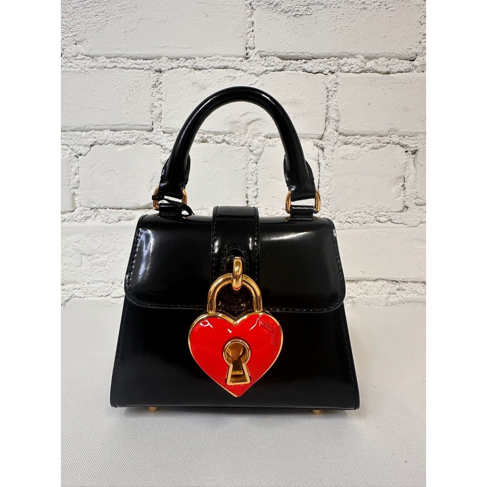 Moschino SS23 MOSCHINO Couture Jeremy Scott Heart Lock Top Handbag Size ONE SIZE - 9 Thumbnail