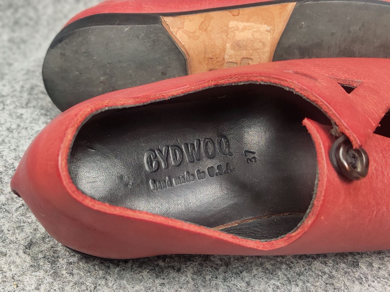 CYDWOQ Cydwoq Handmade Design Leather Sandals Shoes Custom Red Size US 7 / IT 37 - 19 Thumbnail