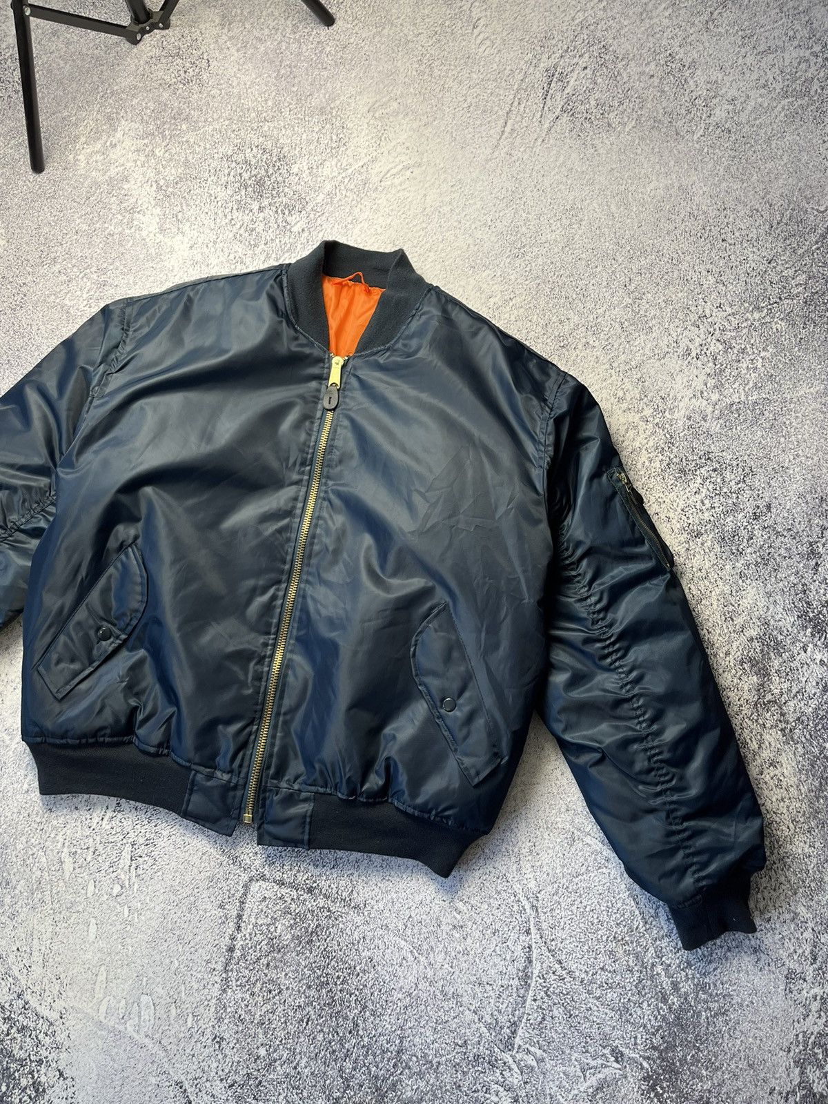Vintage Vintage blue Reversible Bomber Jacket MA1 Size US XXL / EU 58 / 5 - 4 Thumbnail