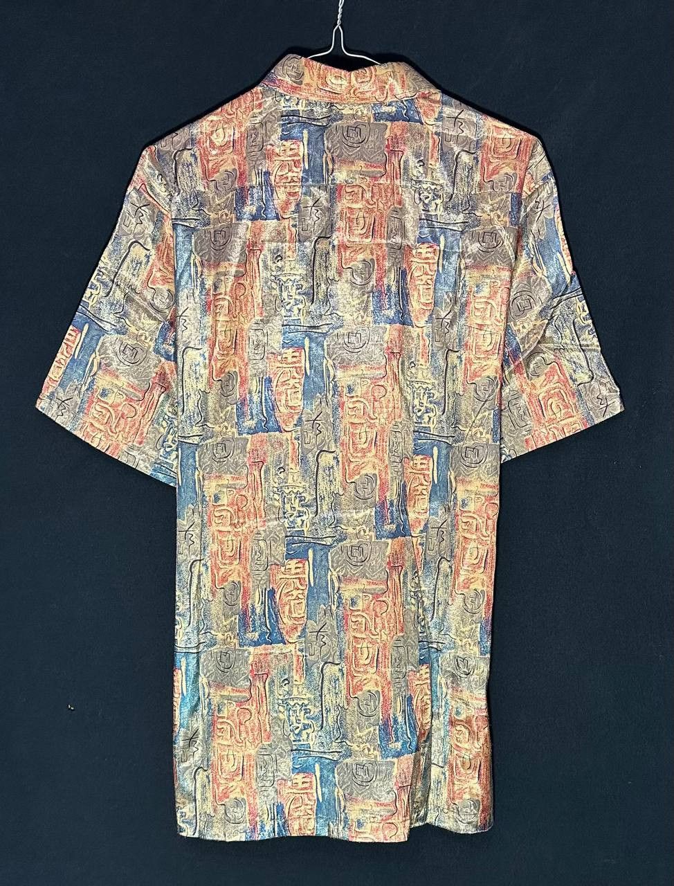 Vintage Thai Silk shirt buttons up Retro Pattern Print abstract Size US M / EU 48-50 / 2 - 4 Thumbnail