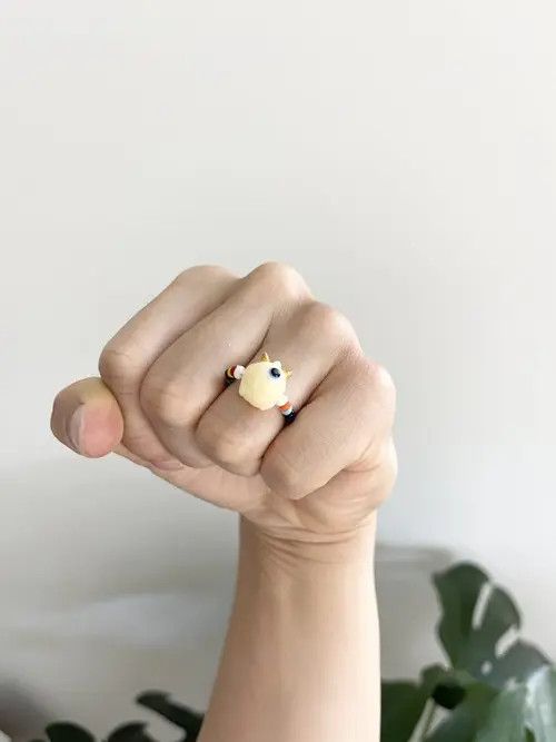 Vintage Vintage Baby Evil Giant Eye Ring Size ONE SIZE - 2 Thumbnail