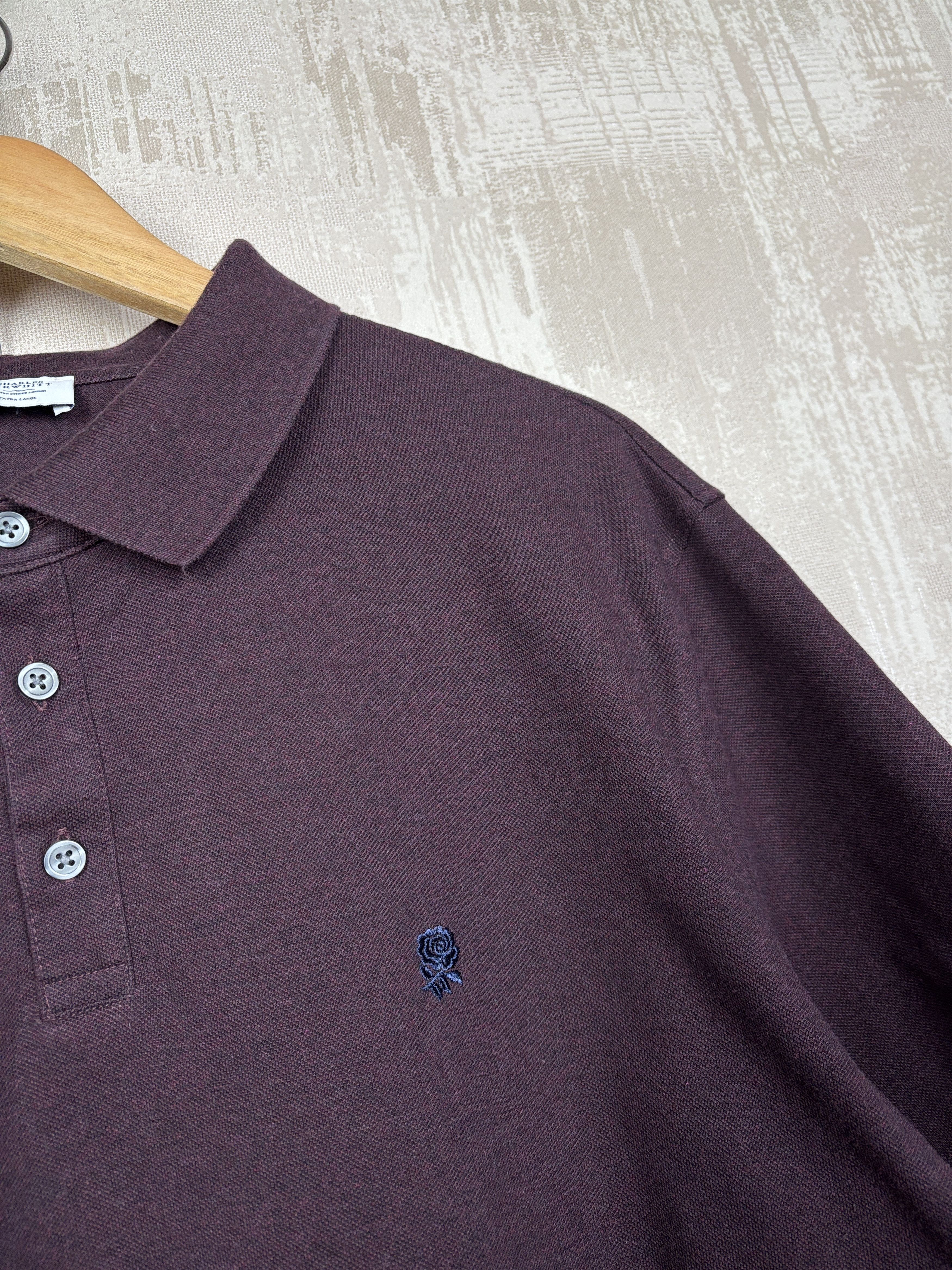 Charles Tyrwhitt Charles Tyrwhitt England Rugby Rose Logo Polo T-shirt Size US XL / EU 56 / 4 - 5 Thumbnail