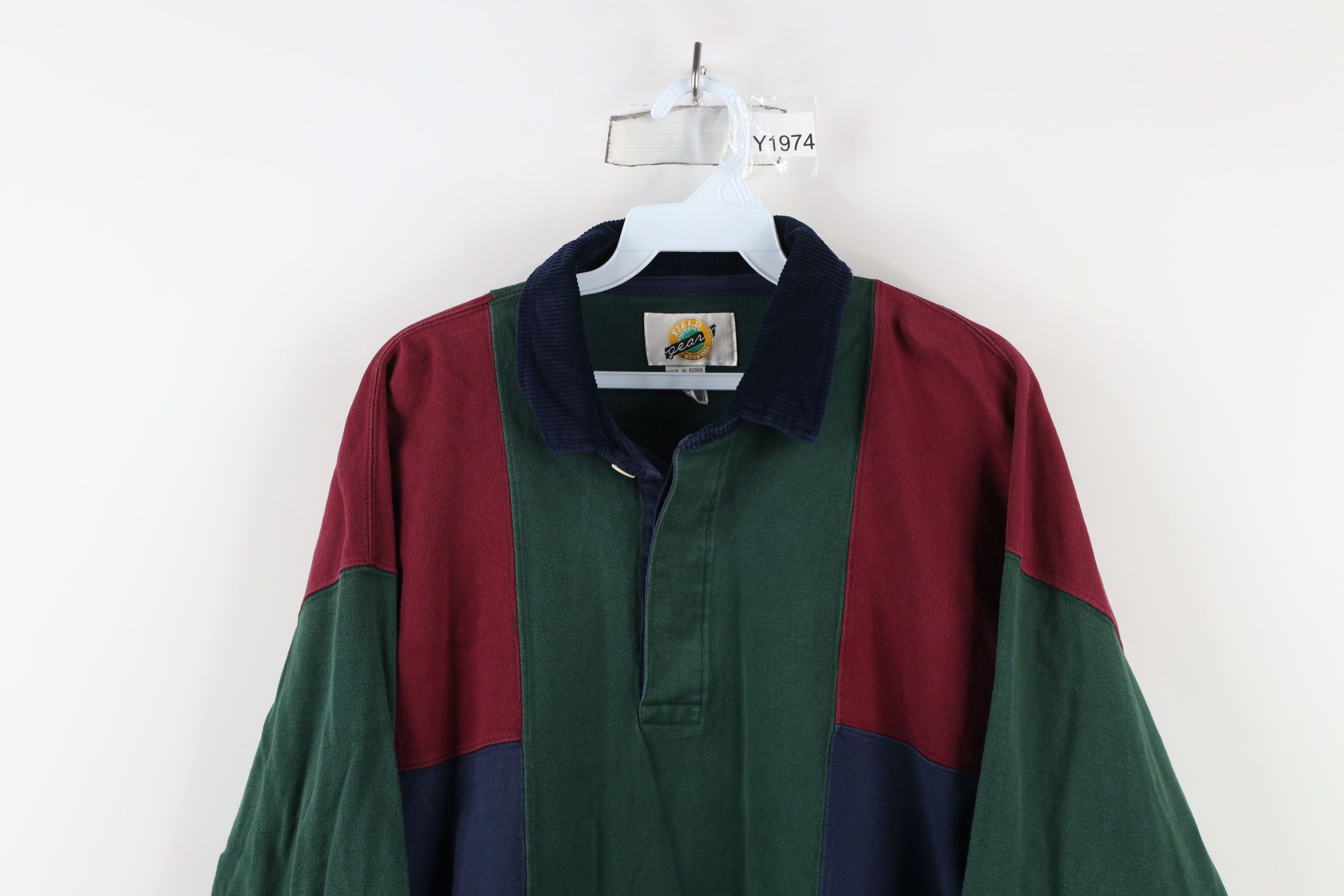 Vintage Vintage 90s Streetwear Checkered Long Sleeve Rugby Polo Size US L / EU 52-54 / 3 - 2 Thumbnail