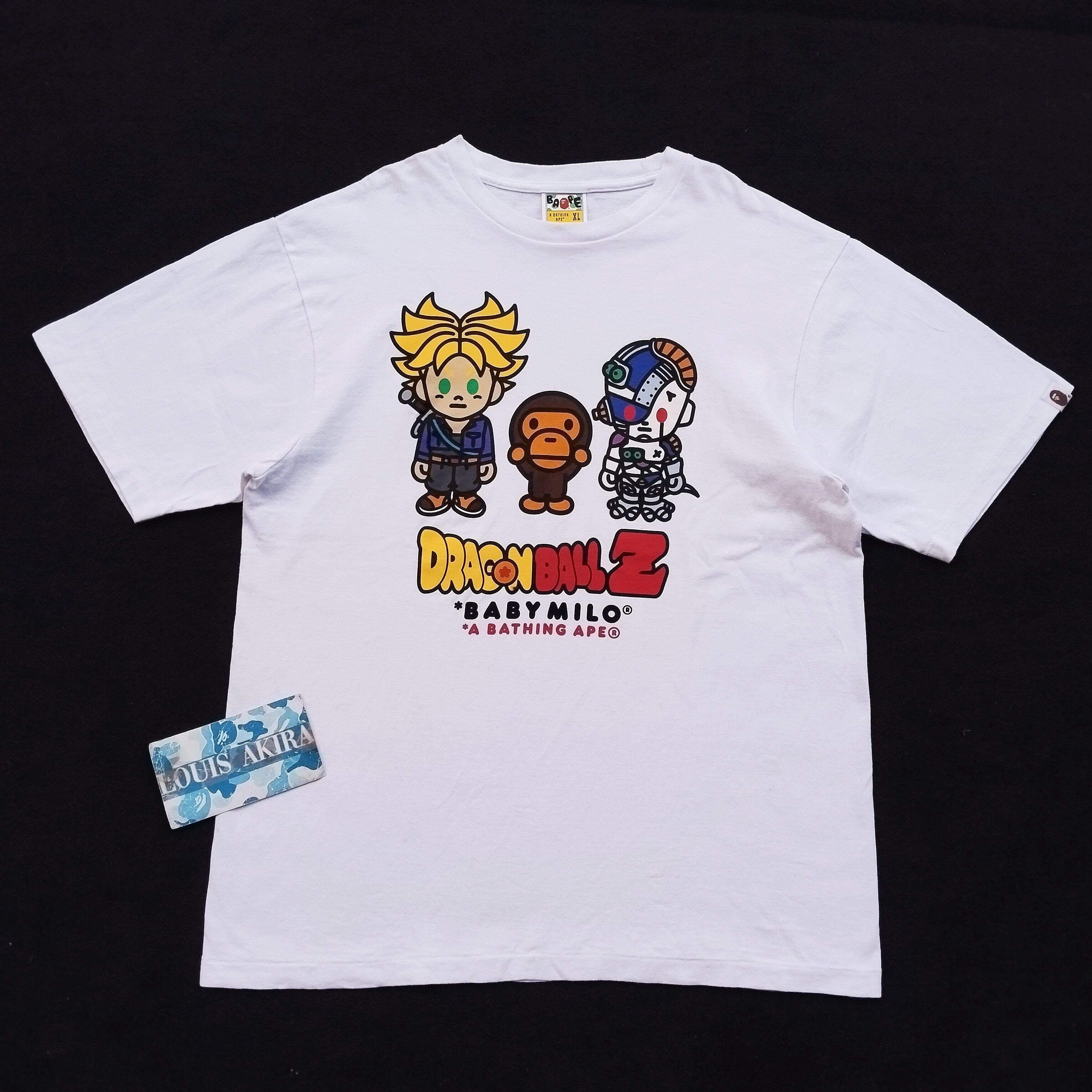 image of 2020 Bape X Dragon Ball Z Tee in White, Men's (Size XL)