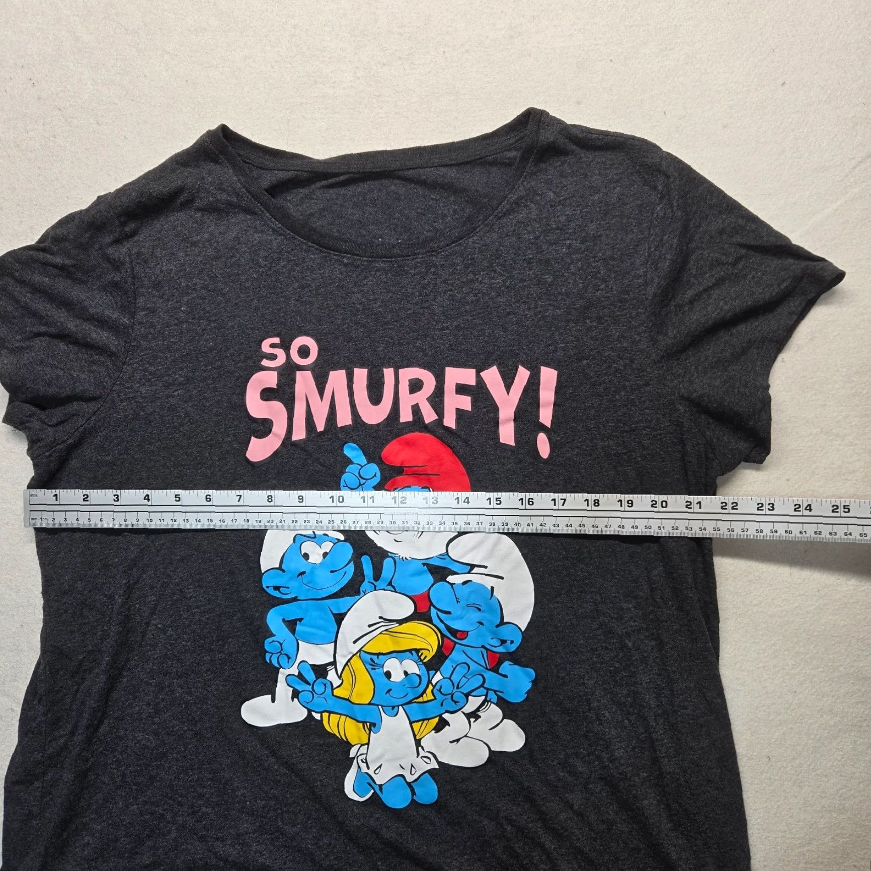 Vintage Spreadshirt Smurfette So Smorey Graphic Tee T-Shirt Adult Women's XL Gray Casual Size XL / US 12-14 / IT 48-50 - 3 Thumbnail
