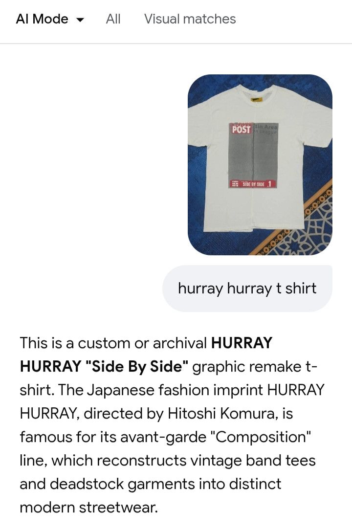 Other Hurray Hurray By Hitoshi Komura Remake Extremely Rare Tee Size US L / EU 52-54 / 3 - 13 Thumbnail