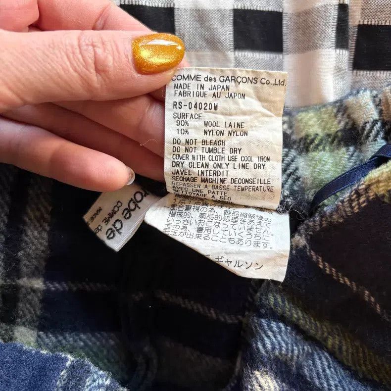 Comme des Garcons Comme Des Garcons size M Plaid Straight Back Split Maxi Sk Size 23" - 7 Thumbnail